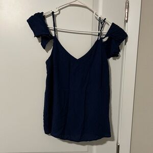Blue off the shoulder top